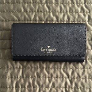 Kate Spade Black Tri-Fold Wallet